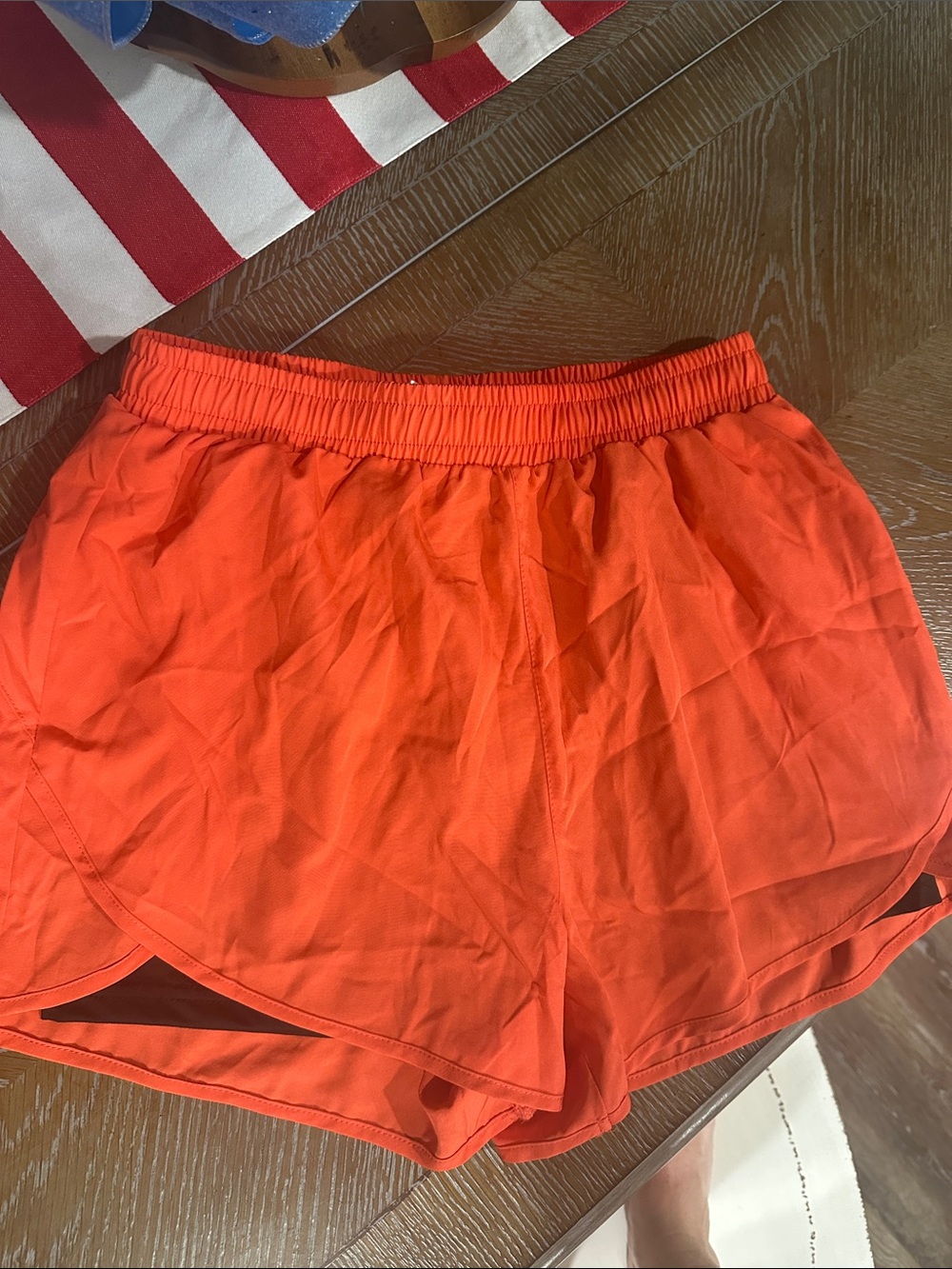 Women’s Athletic Shorts — Bright Orange Running Shorts
